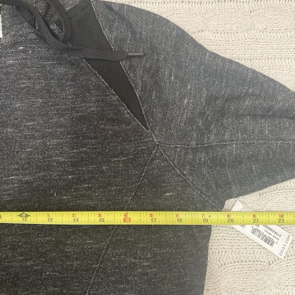 2(X)IST Marled Black French Terry Hoodie Zip Up Running Cotton Blend Jacket M - Picture 4 of 7